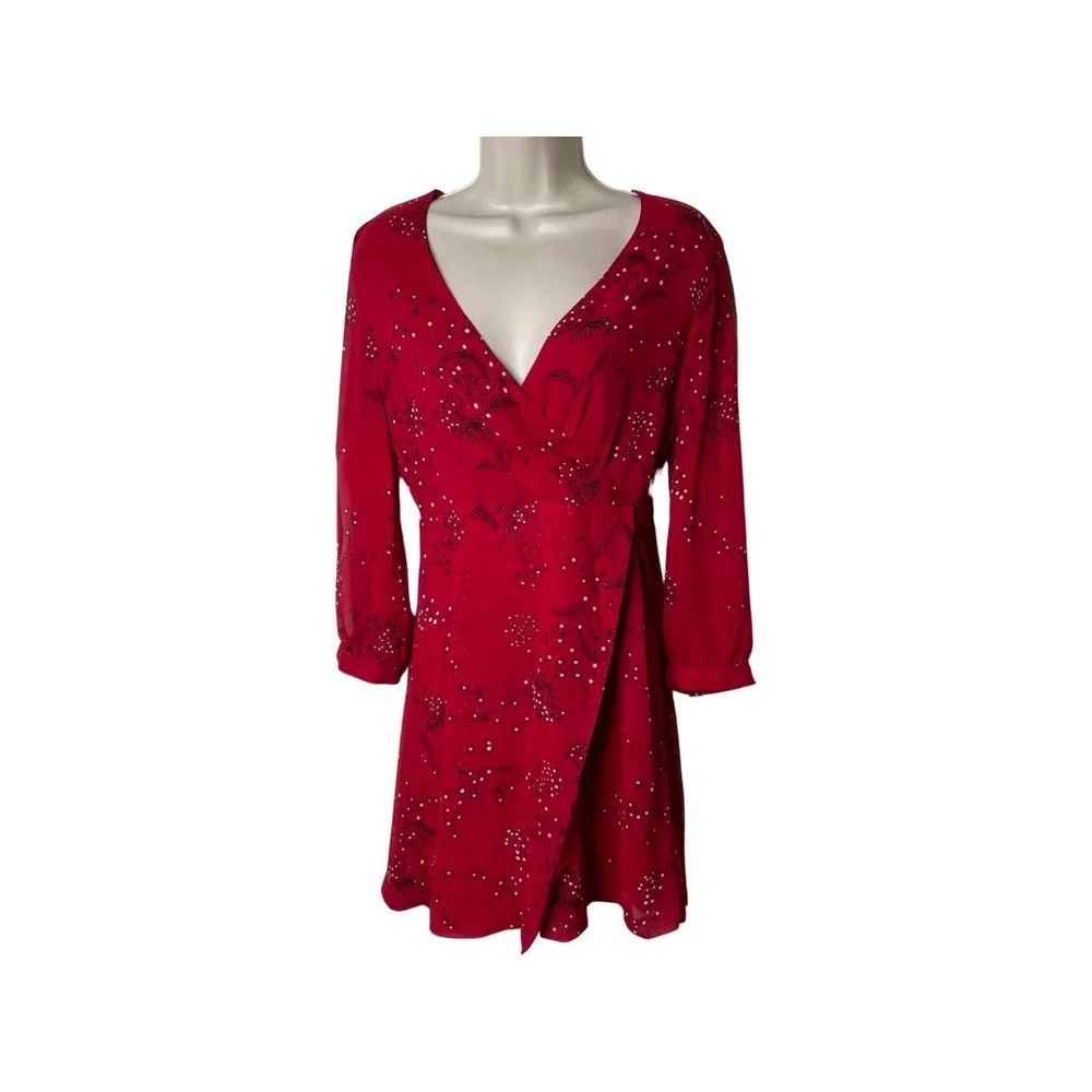 Madewell Hazelwood Wrap-Front Mini Dress in Windswept Floral size 2 - Picture 1 of 11